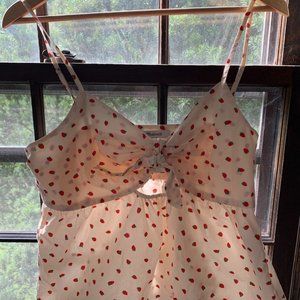 Adorable strawberry-printed Madewell tank